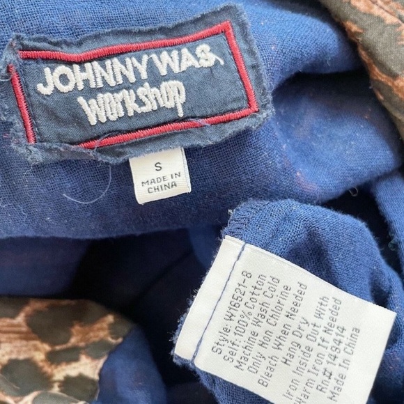 Johnny Was Leopard Plaid Western Shirt - Picture 3 of 5